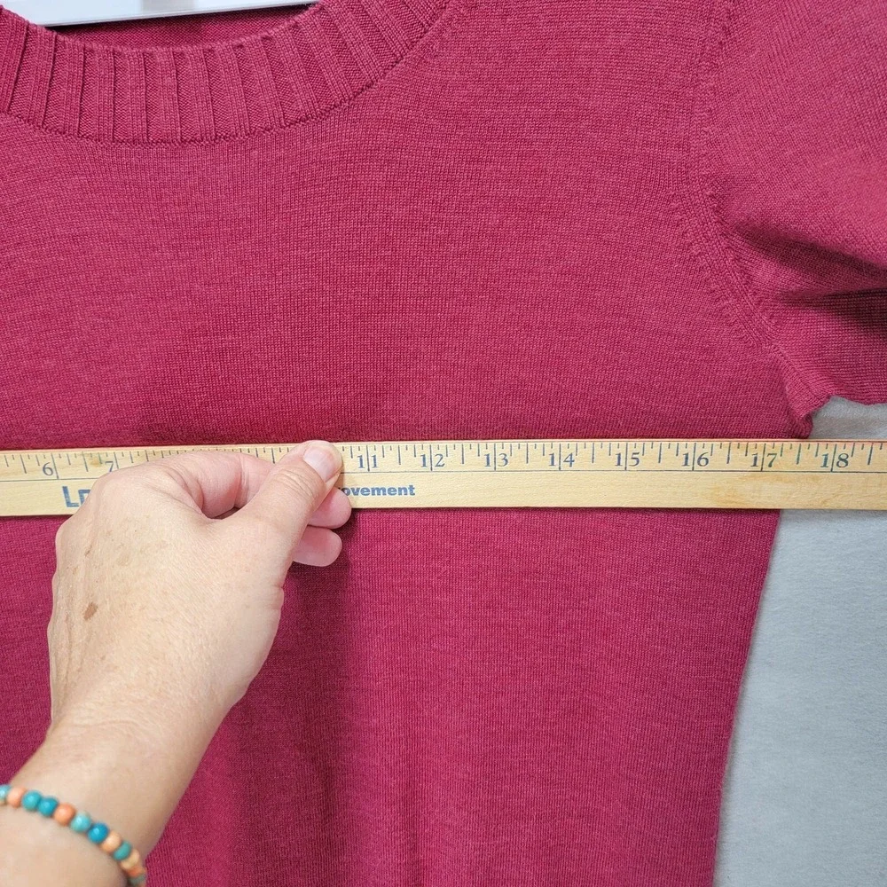 Banana Republic Sweater‎ Mens S Extra Fine Italian Merino Wool Burgundy Business